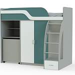 Кровать-чердак с рабочей зоной Мираж К22 BMS - Фото 5