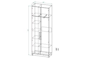 Распашной шкаф Вилета 5 (800х2300х400)