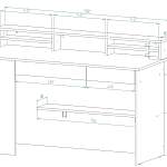 Схема сборки Стол письменный Фрайс 14 BMS