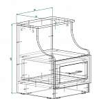 Чертеж Прикроватная тумба Астория 1 BMS