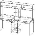 Чертеж Письменный стол Лайт-10К BMS