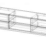 Чертеж ТВ тумба UU61 BMS