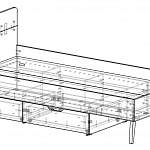 Чертеж Кровать Бронкс 16 BMS