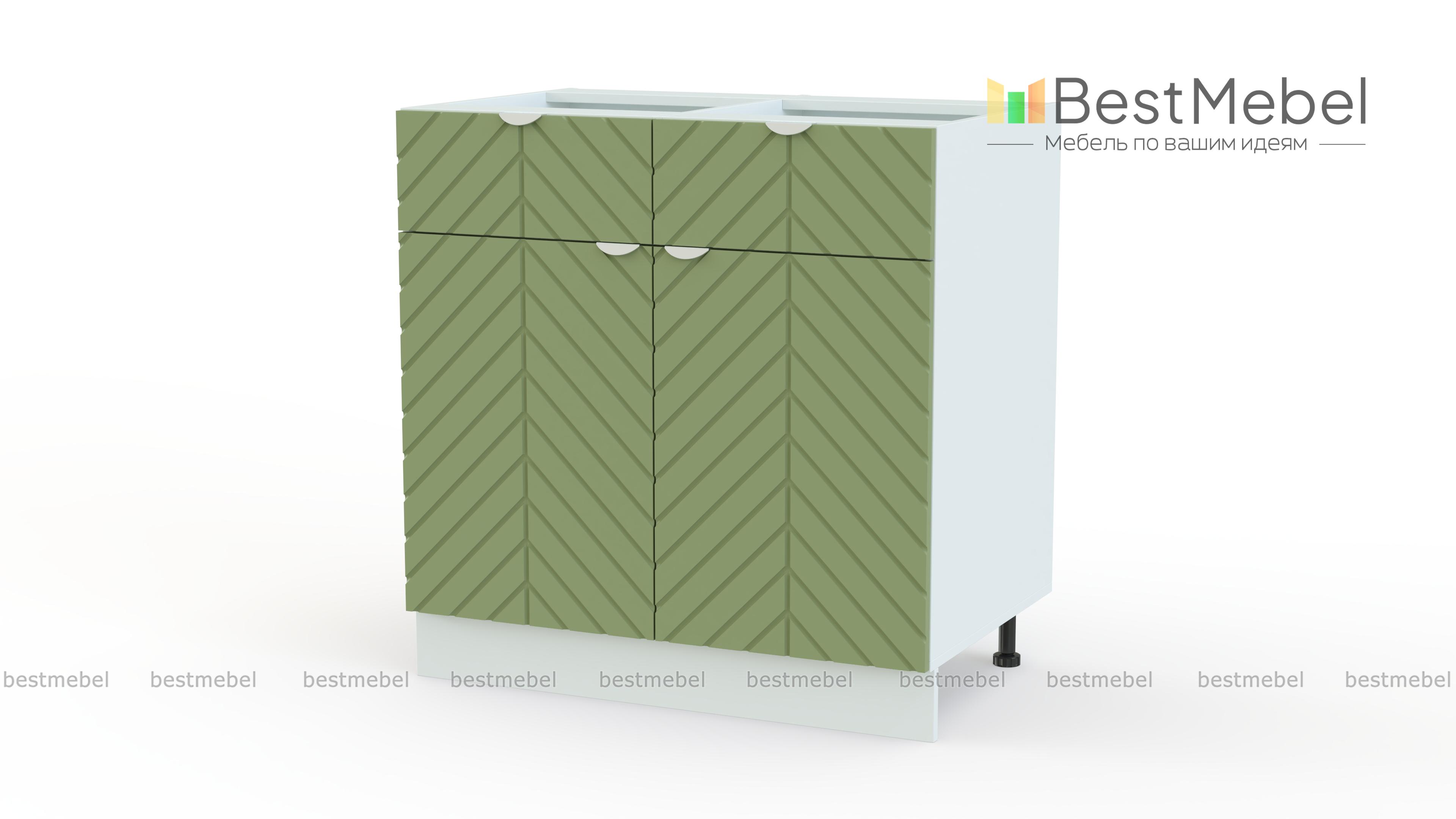 Шкаф нижний с 2-мя дверцами и 2-мя ящиками Анаис BMS - Фото