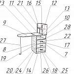Чертеж Столик маникюрный складной Пейдж BMS