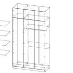 Шкаф распашной Руан 9 BMS
