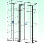 Распашной шкаф Скуп 2 BMS(Белье - Платье - Платье (станд. 4))