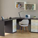 Письменный стол для двоих с полками Фреско 45 BMS - Фото 1