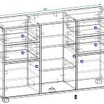 Чертеж Комод-витрина Интер СВ-230 BMS