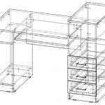 Чертеж Письменный стол Престиж 3 BMS
