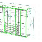 Чертеж Шкаф-купе под ТВ 22 BMS