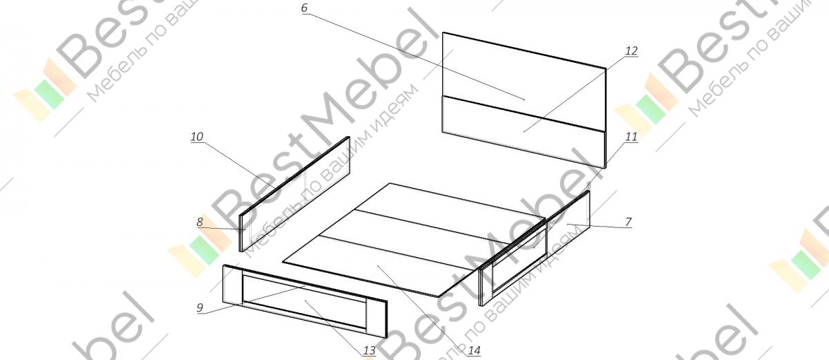 Розалия кровать схема сборки