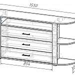 Чертеж Тумба ТВ Европа-1 BMS