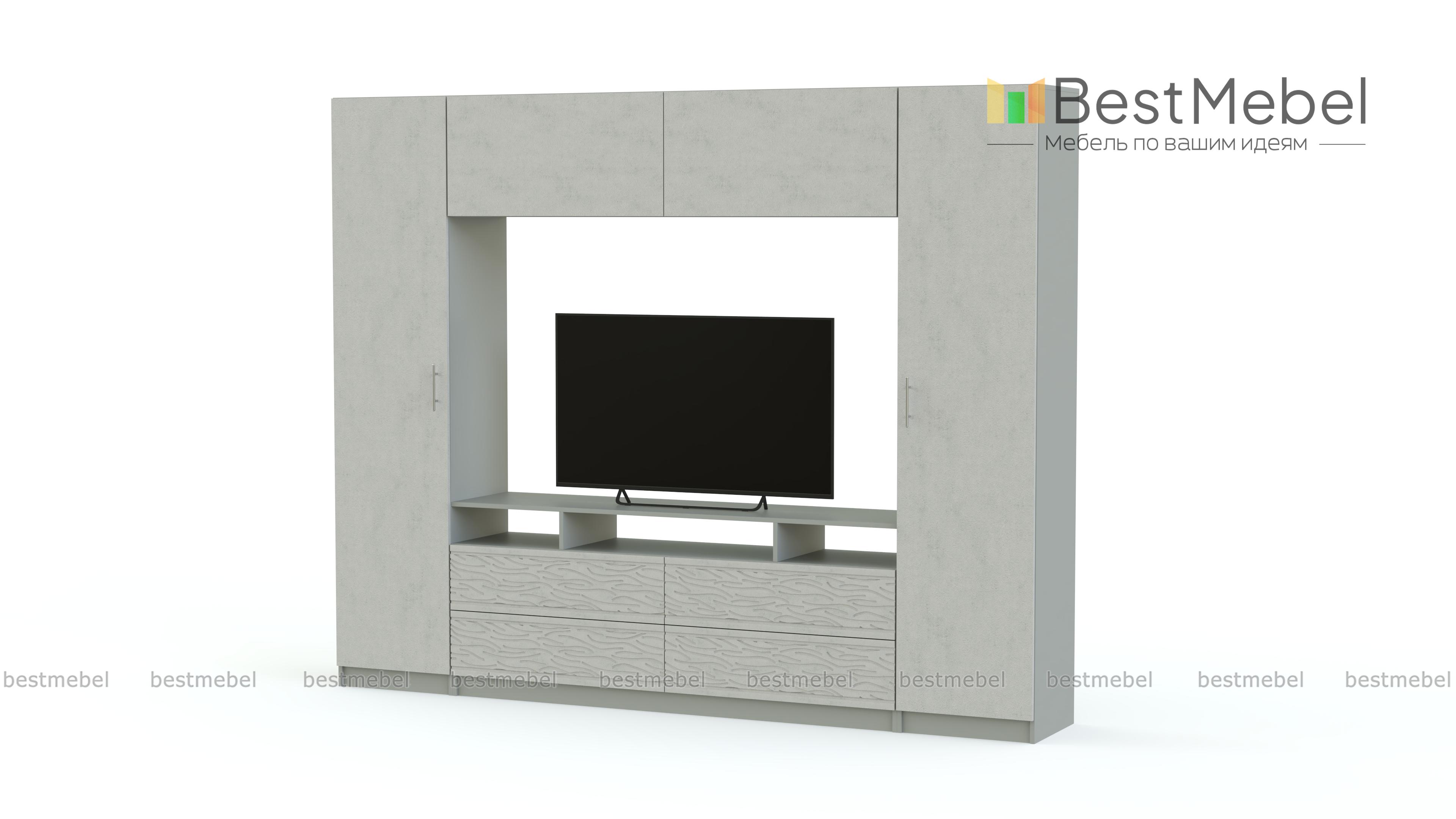 Стенка-горка Вельвет 8 Глянец BMS - Фото