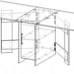 Схема сборки Стол-тумба Амилия с дверкой BMS