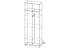 Шкаф распашной Ангард 35 (900х2600х400)